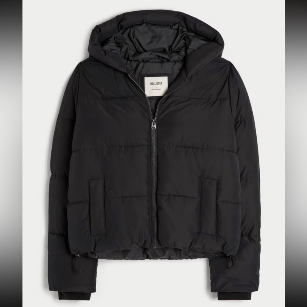 Hollister Women's Dark Puffer Coat